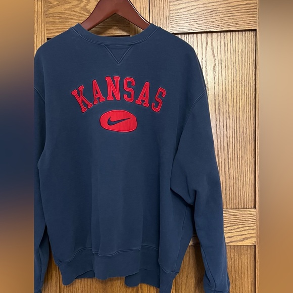 Nike Classic KU Oversized Crewneck Sweatshirt - Picture 1 of 3